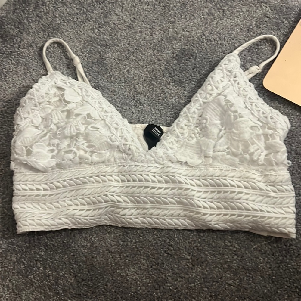 white cropped tank top